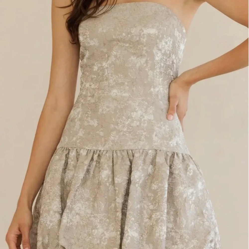 Boutique Strapless Mini Bubble Dress Large NWT